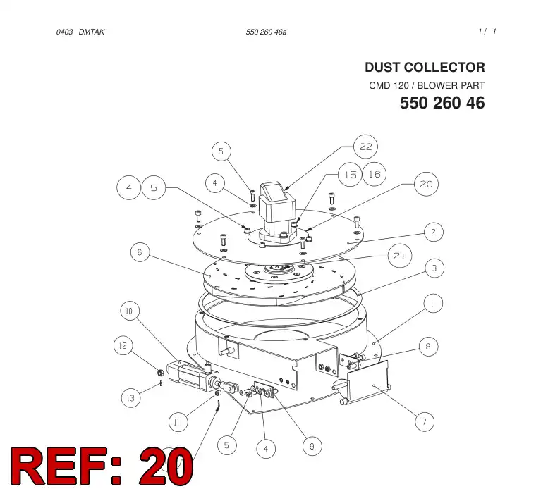 55026049 550 260 49 FLANGE - Sandvik Technical Drawing