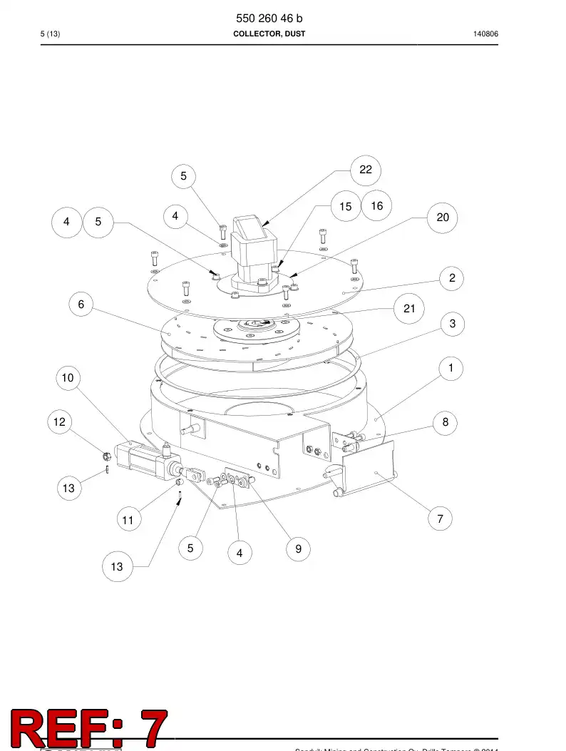 55026051a 550 260 51a Hatch - Sandvik Technical Drawing