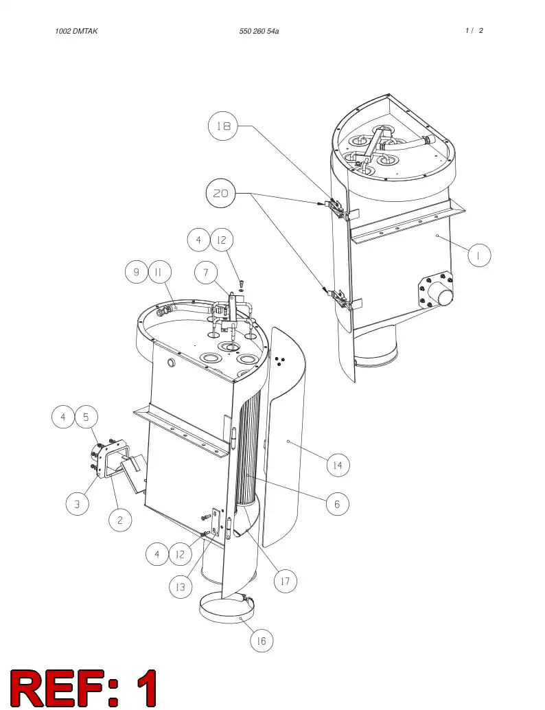 55026055 550 260 55 FRAME - Sandvik Technical Drawing