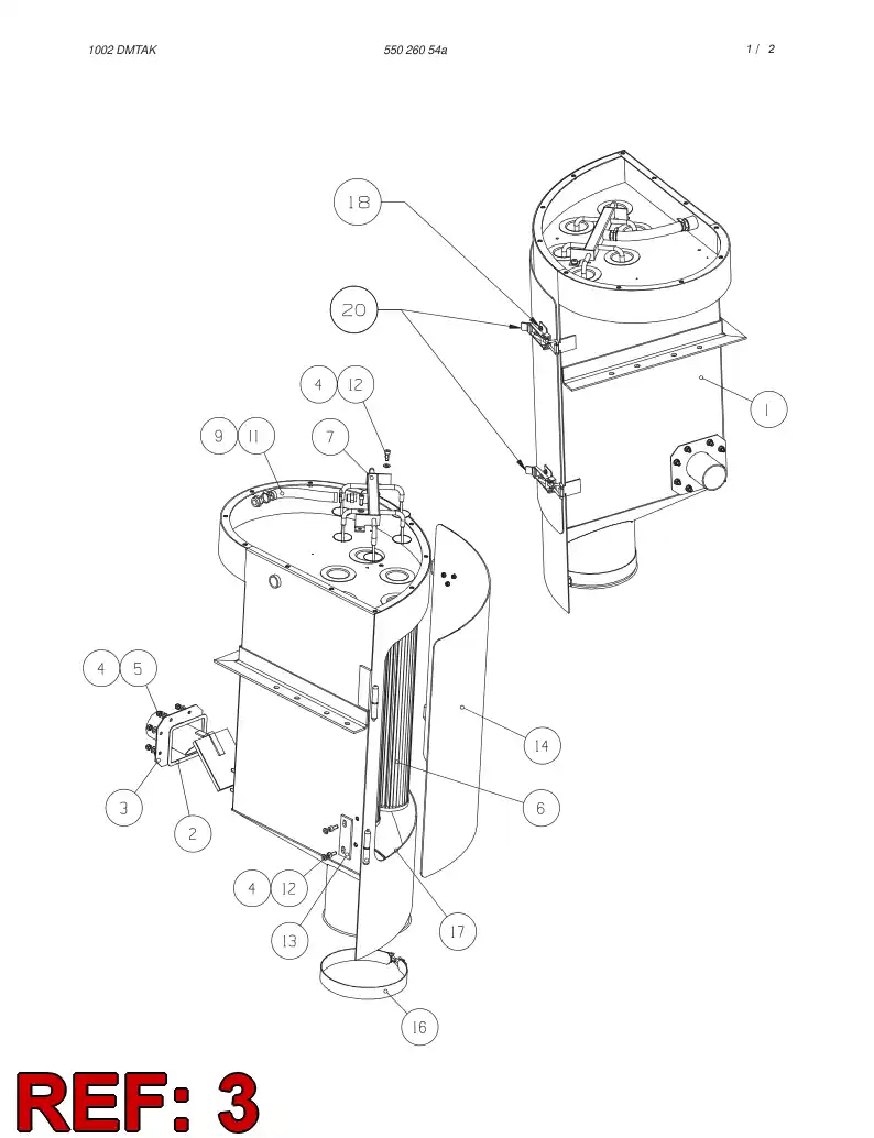 55026056 550 260 56 Pipe, Intake - Sandvik Technical Drawing