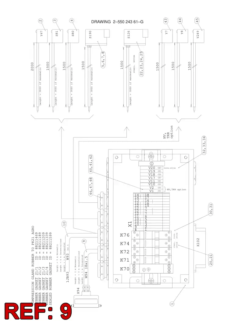 55026059 550 260 59 CABLE ASSEMBLY - Sandvik Technical Drawing