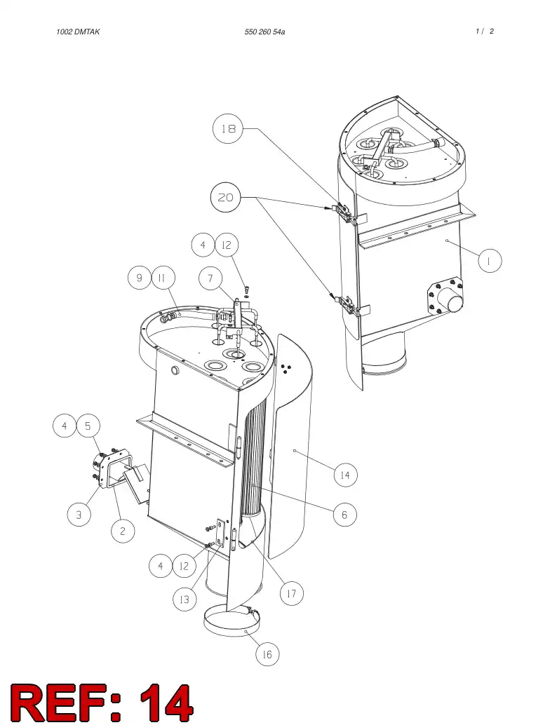 55026060 550 260 60 HATCH - Sandvik Technical Drawing