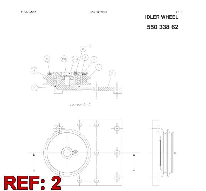 55026110 550 261 10 COVER - Sandvik Technical Drawing