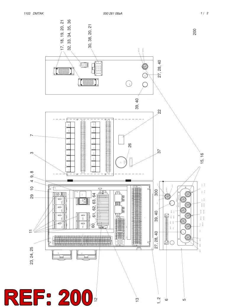 55026115 550 261 15 WIRING INSTRUCTION - Sandvik Technical Drawing