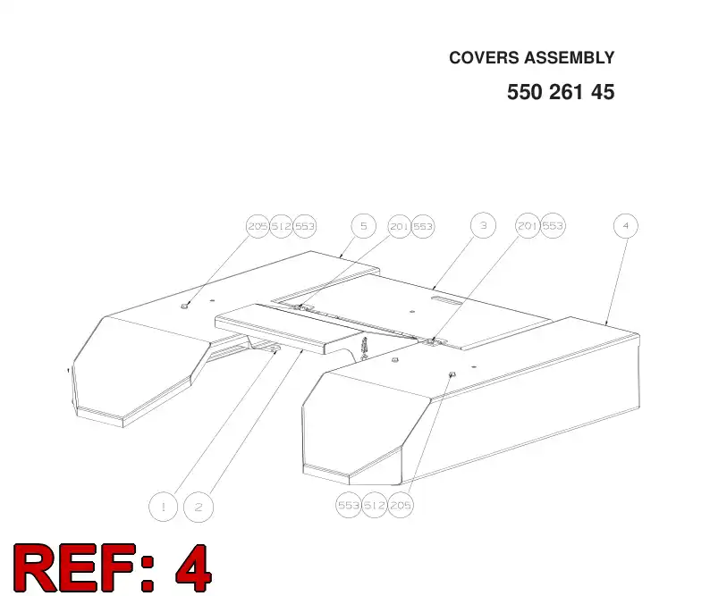 55026141 550 261 41 COVER PLATE - Sandvik Technical Drawing