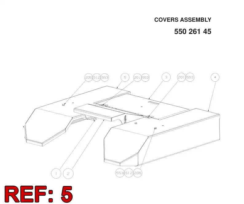 55026142 550 261 42 COVER PLATE - Sandvik Technical Drawing