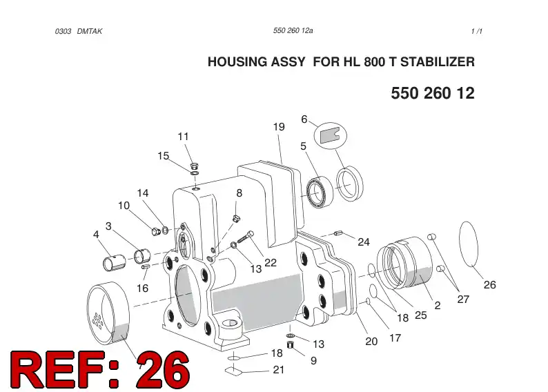 55026159 550 261 59 Rod seal - Sandvik Technical Drawing