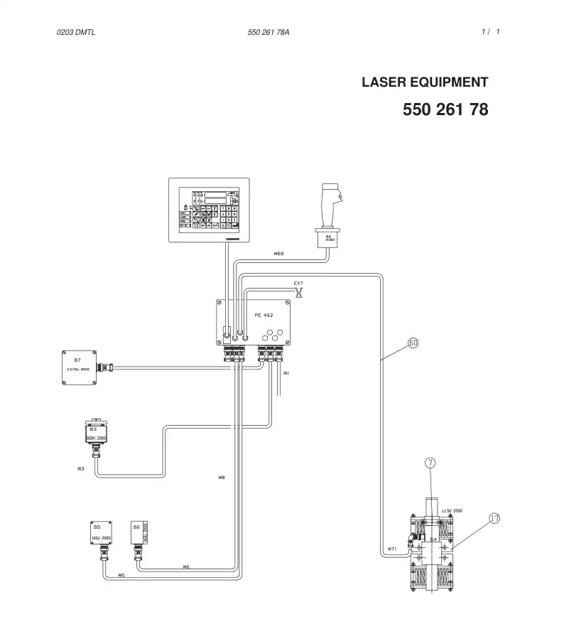 55026178A 550 261 78A LASER EQUIPMENT - Sandvik Technical Drawing
