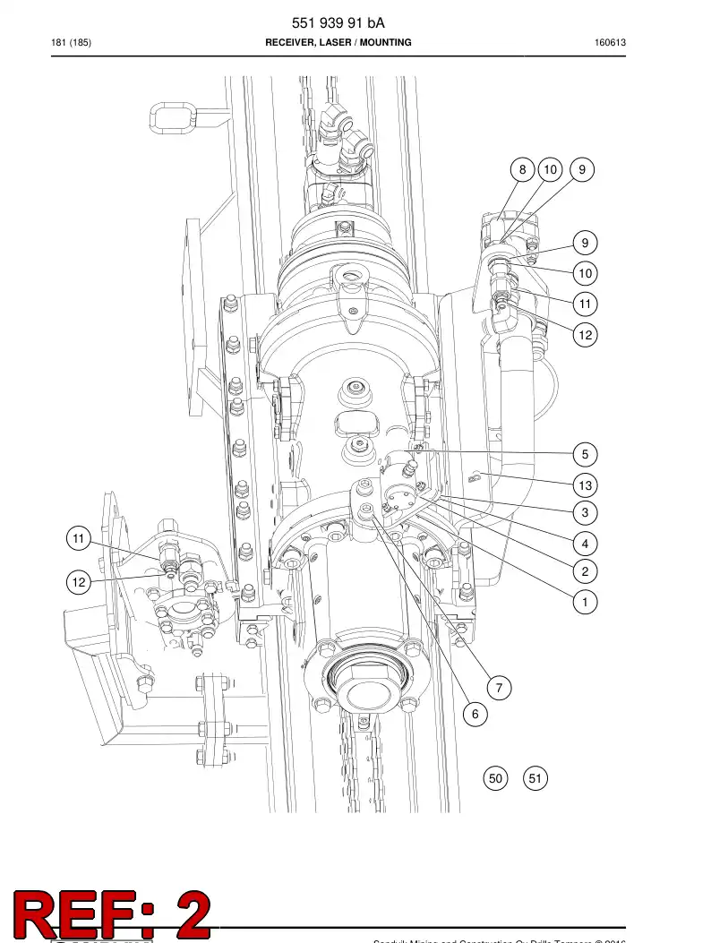 55026180c 550 261 80c Bracket, Mounting - Sandvik Technical Drawing