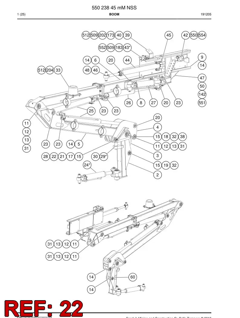 55026187a 550 261 87a Pin - Sandvik Technical Drawing