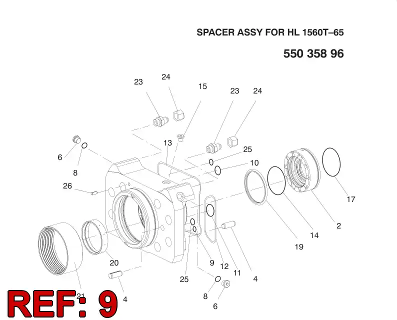 55026205 550 262 05 O-RING - Sandvik Technical Drawing