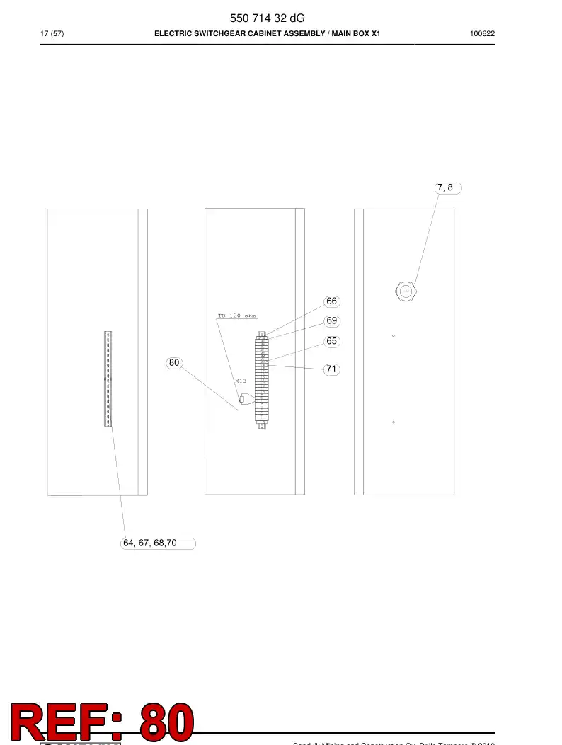 55026227 550 262 27 RESISTOR - Sandvik Technical Drawing