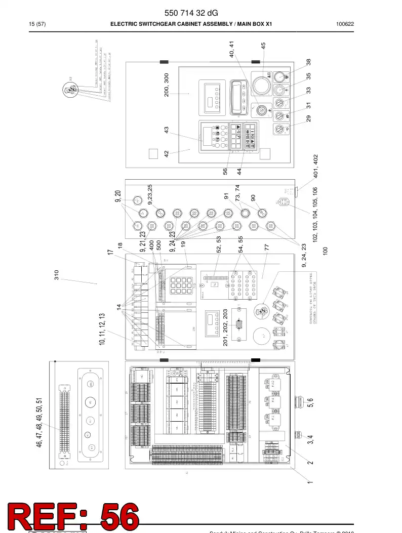 55026228 550 262 28 ELECTRIC LAY-OUT DRAWING - Sandvik Technical Drawing