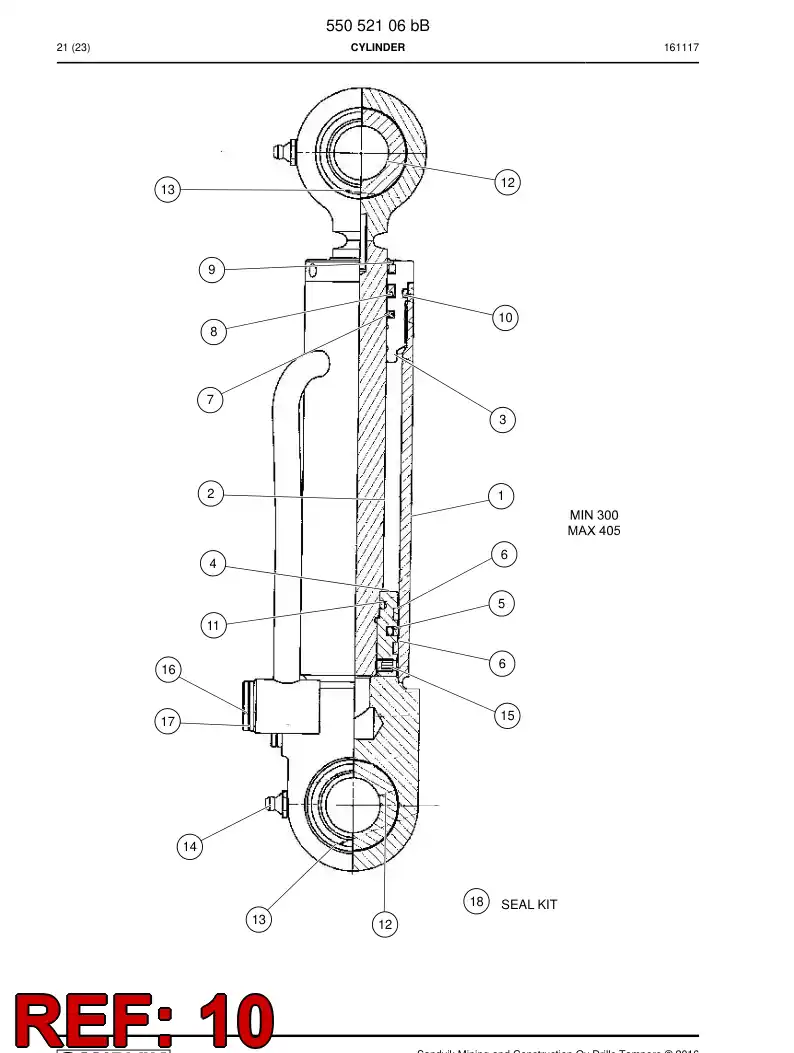 55026372 550 263 72 O-ring - Sandvik Technical Drawing