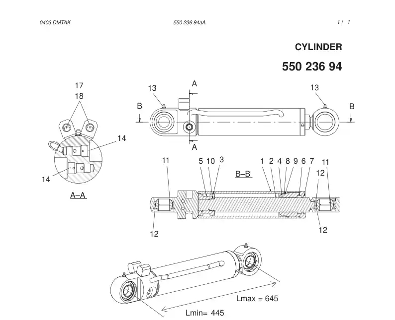 55026391 550 263 91 SEAL KIT - Sandvik Technical Drawing