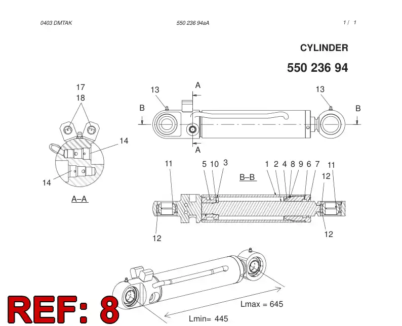55026392 550 263 92 O-RING - Sandvik Technical Drawing