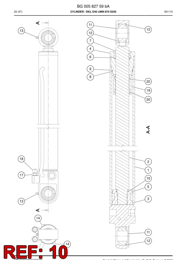 55026393a 550 263 93a O-Ring - Sandvik Technical Drawing