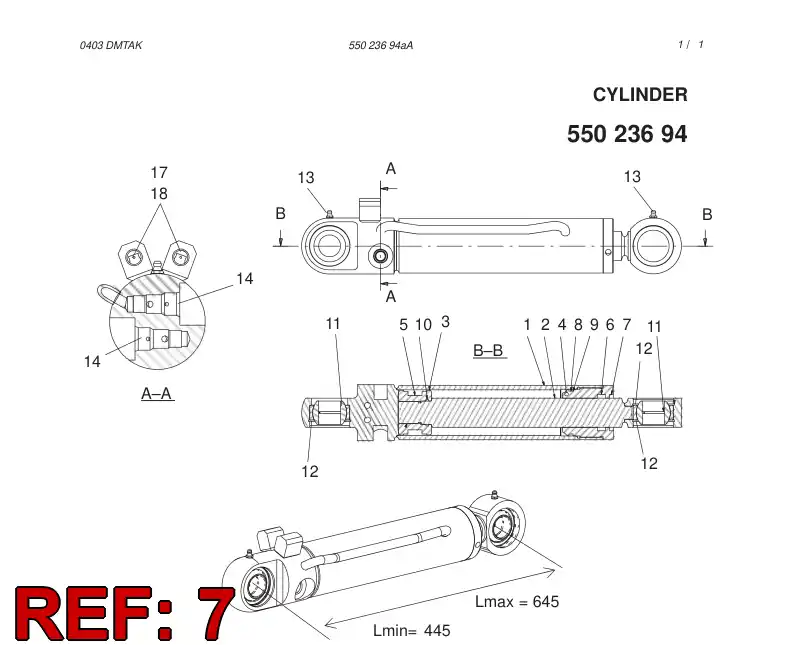 55026427 550 264 27 WIPER - Sandvik Technical Drawing