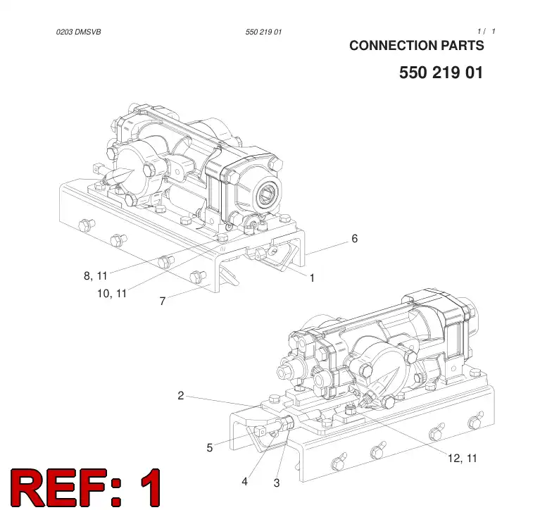 55026464 550 264 64 MOUNTING PIECE - Sandvik Technical Drawing