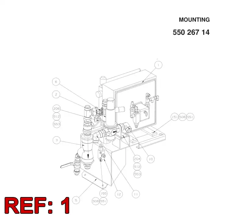 55026501 550 265 01 ADAPTER ASSEMBLY - Sandvik Technical Drawing