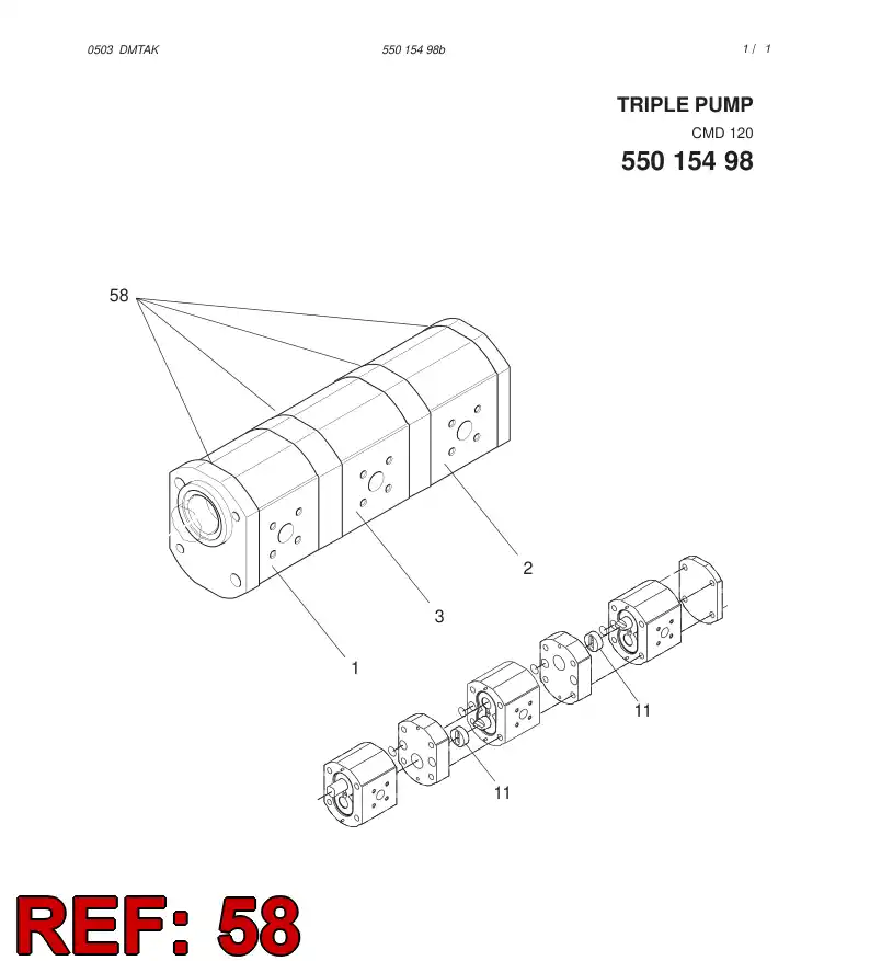 55026540 550 265 40 SEAL KIT - Sandvik Technical Drawing