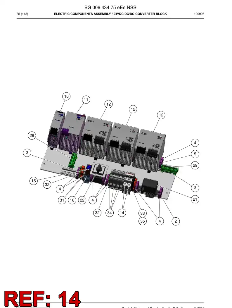55026546c 550 265 46c Circuit Breaker - Sandvik Technical Drawing