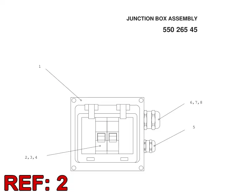 55026547 550 265 47 BUS BAR - Sandvik Technical Drawing