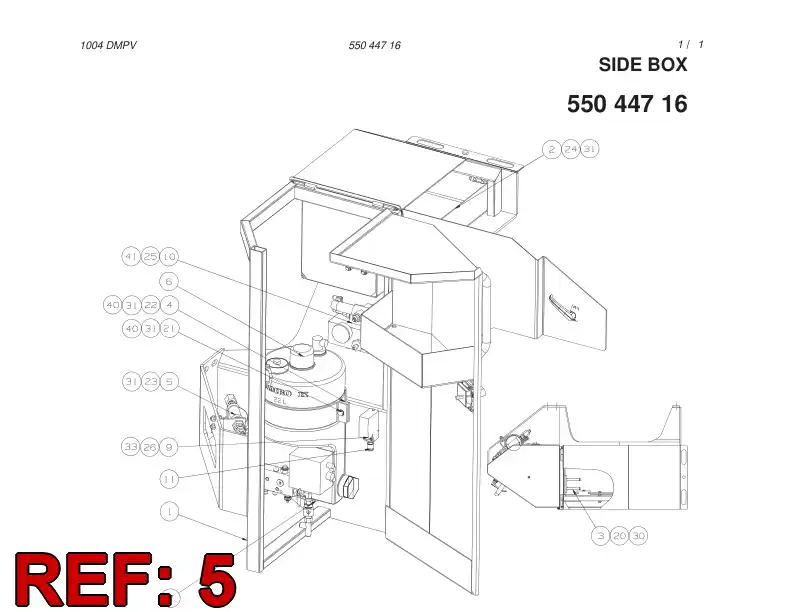 55026548 550 265 48 WATER SEPARATOR ASSEMBLY - Sandvik Technical Drawing