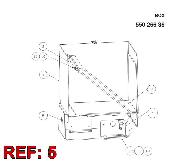55026563 550 265 63 MOUNTING PLATE - Sandvik Technical Drawing