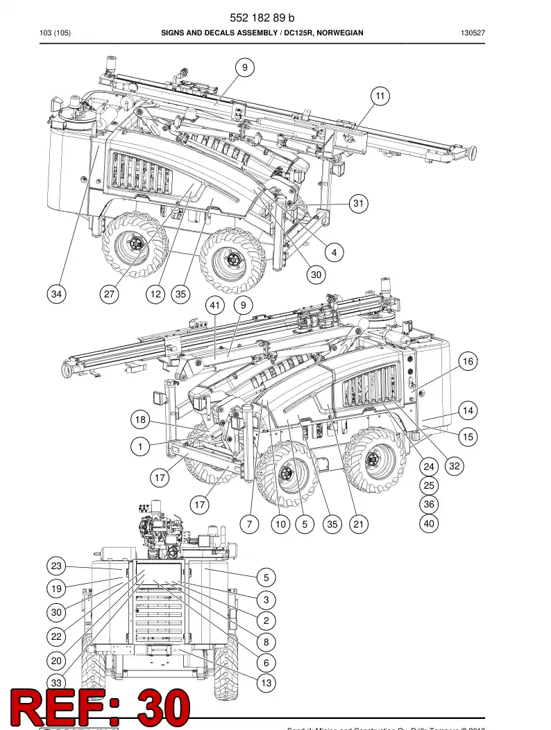 55026673 550 266 73 Sign - Sandvik Technical Drawing