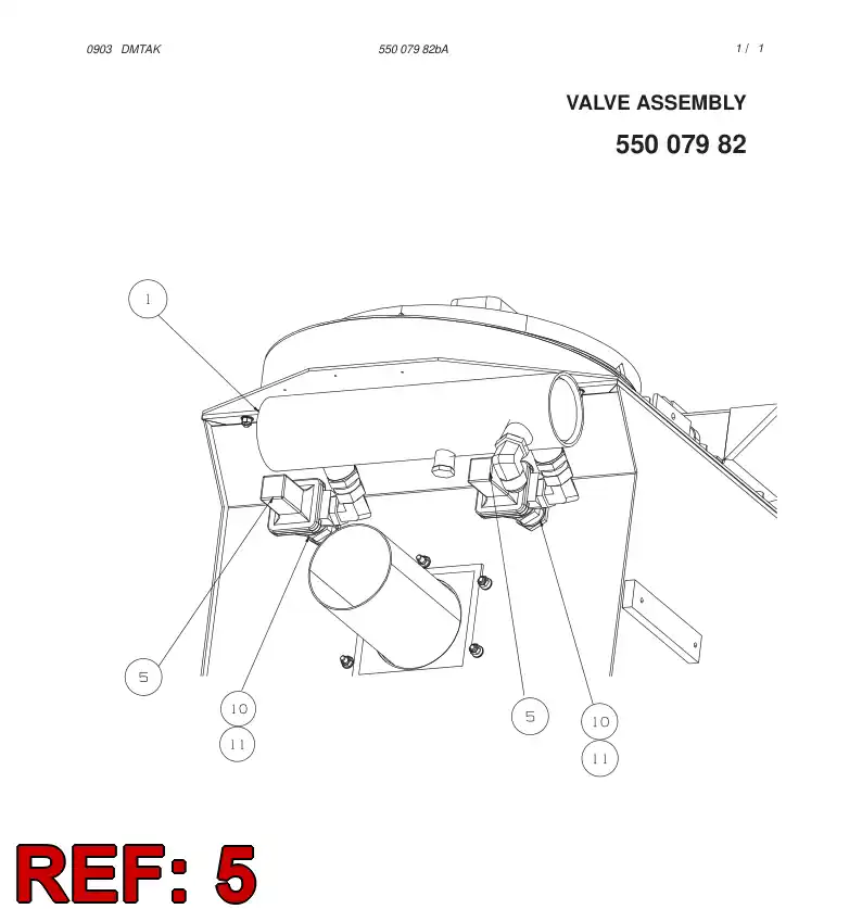 55026692 550 266 92 AIR VALVE - Sandvik Technical Drawing