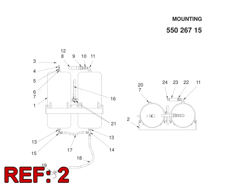 55026703 550 267 03 BRACKET - Sandvik Technical Drawing