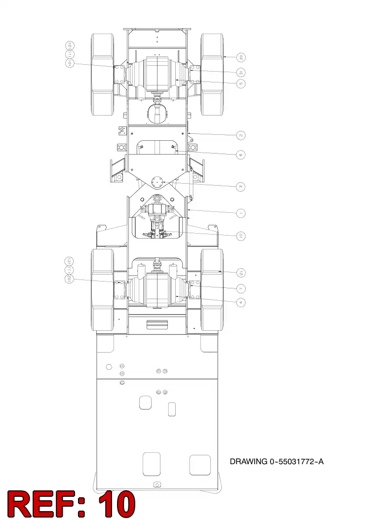55026713 550 267 13 DRIVING MOTOR AND GEARBOX ASSEMBLY - Sandvik Technical Drawing