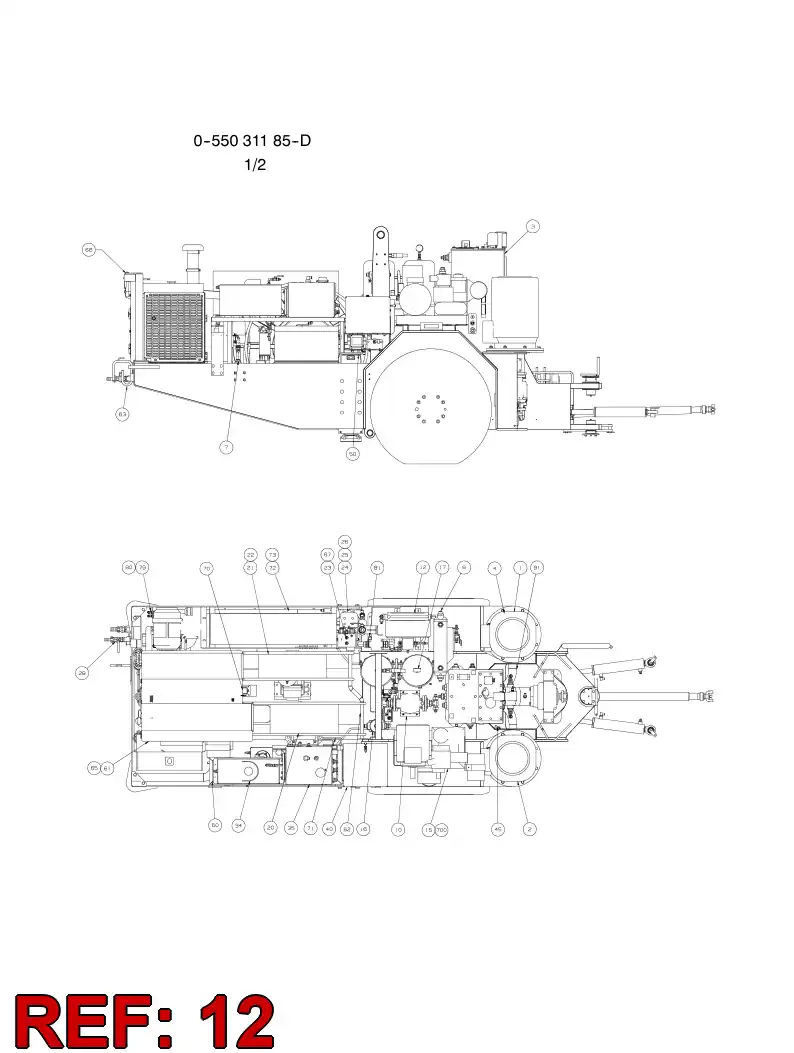 55026714 550 267 14 MOUNTING, Mud Separator - Sandvik Technical Drawing