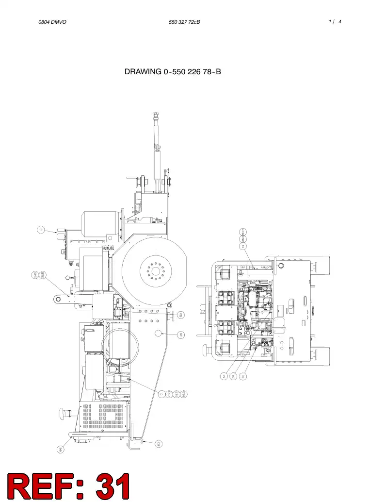55026716 550 267 16 ENGINE MOUNTING - Sandvik Technical Drawing