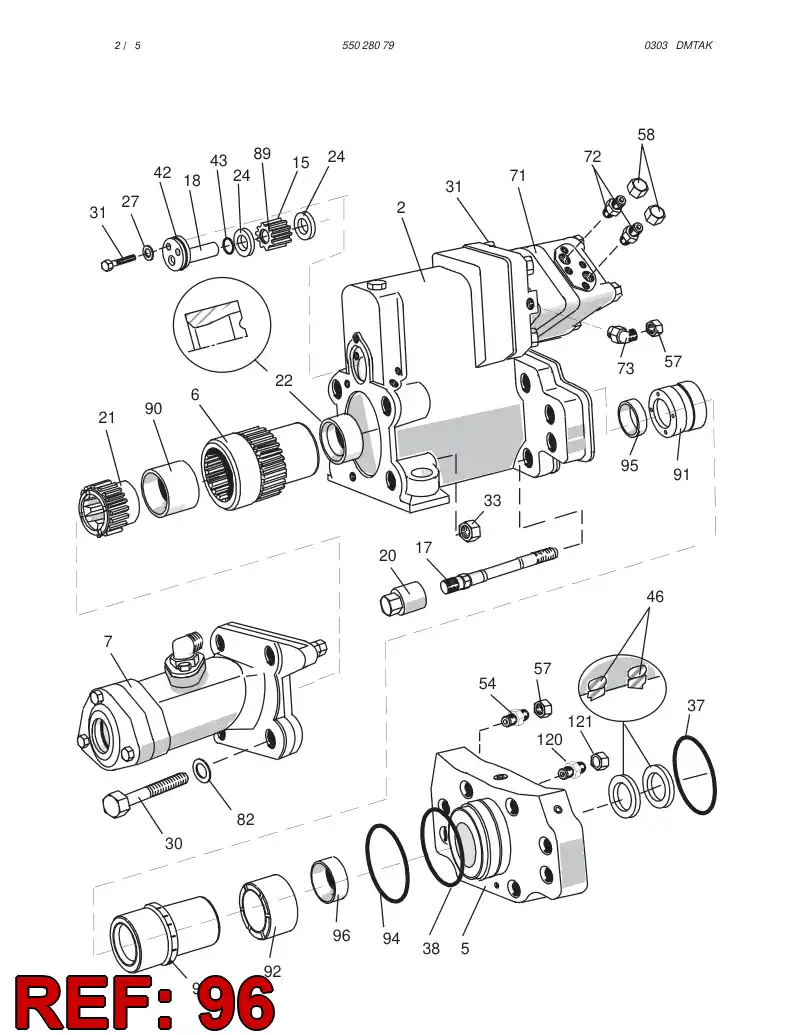 55026799 550 267 99 Bushing - Sandvik Technical Drawing