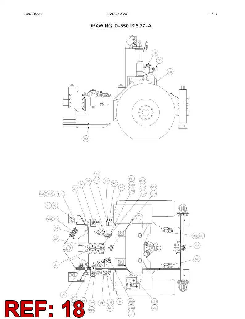 55026810 550 268 10 MUD GUARD - Sandvik Technical Drawing