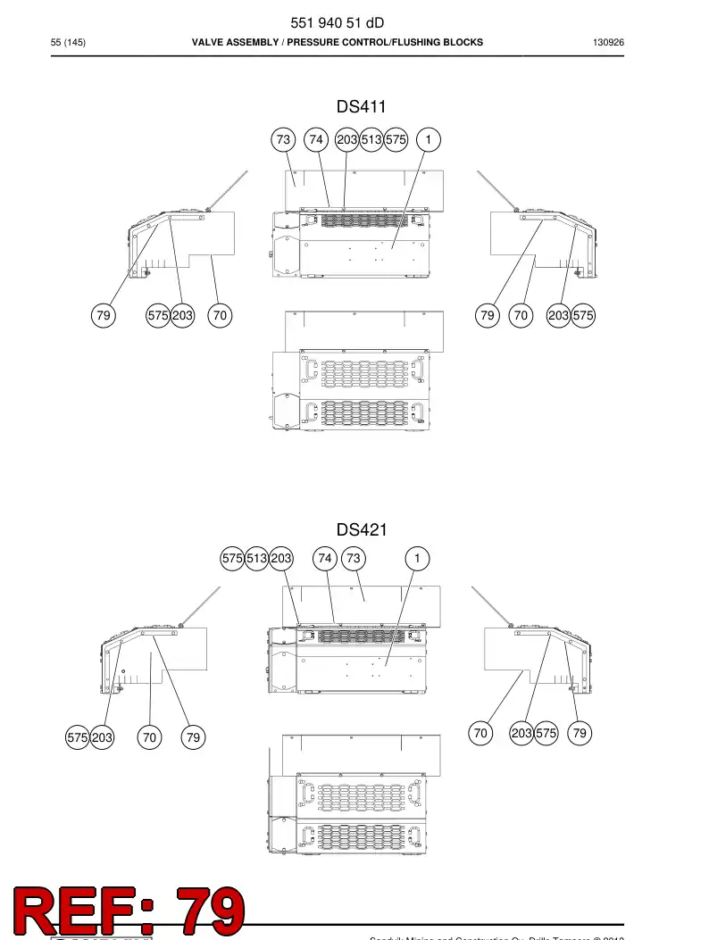 55026846a 550 268 46a Plate - Sandvik Technical Drawing