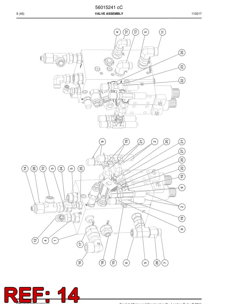 55026879 550 268 79 Swivel nut male adapter - Sandvik Technical Drawing