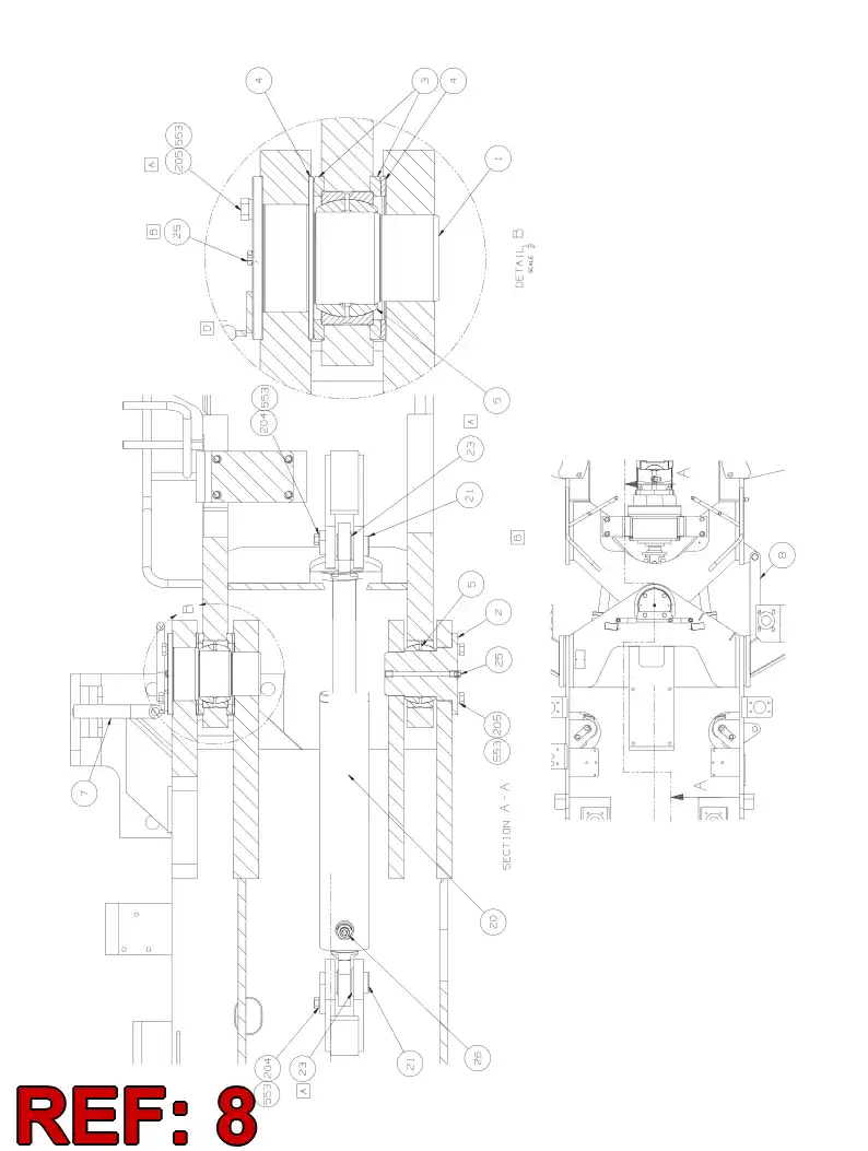 55026912 550 269 12 TRANSPORT SUPPORT - Sandvik Technical Drawing