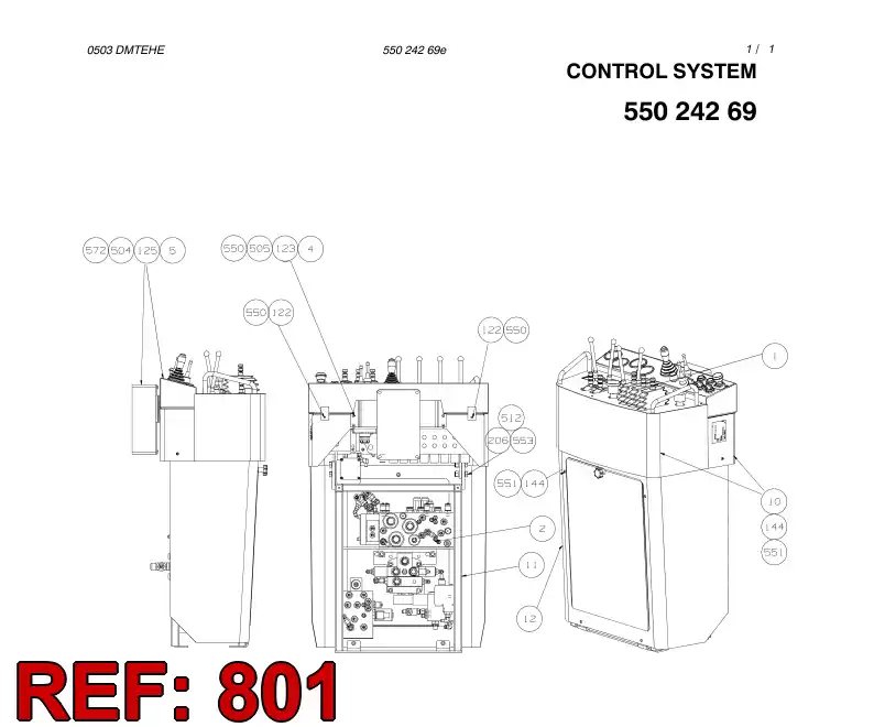 55026955 550 269 55 HOSING - Sandvik Technical Drawing