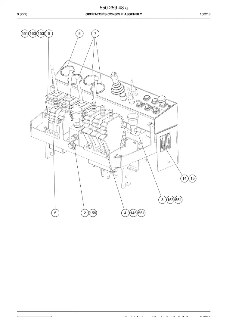 55027036a 550 270 36a Decal - Sandvik Technical Drawing