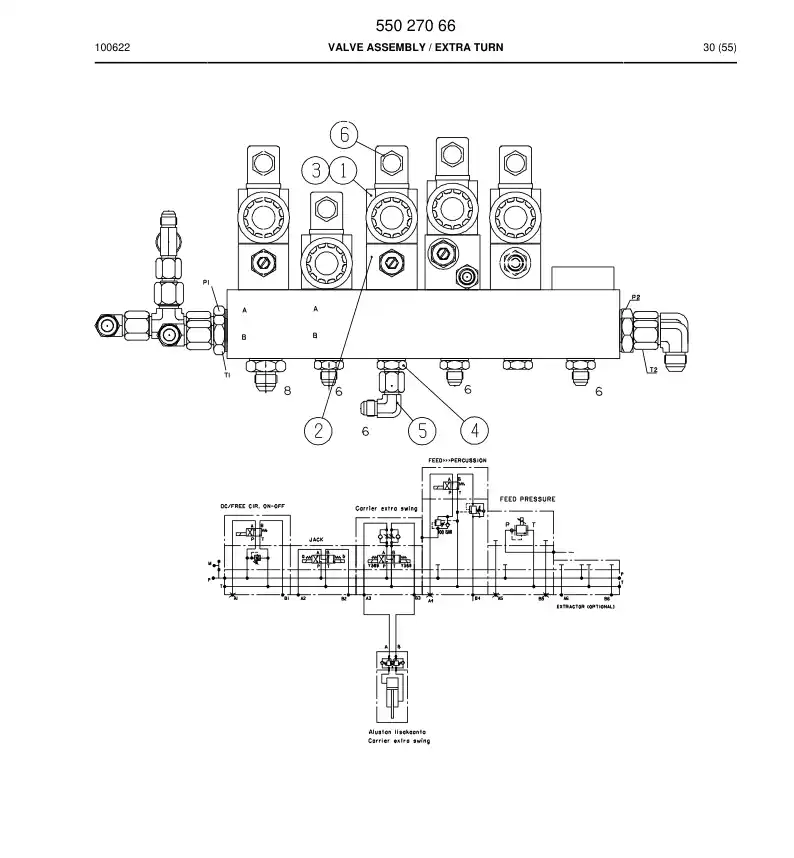 55027066 550 270 66 VALVE ASSEMBLY - Sandvik Technical Drawing