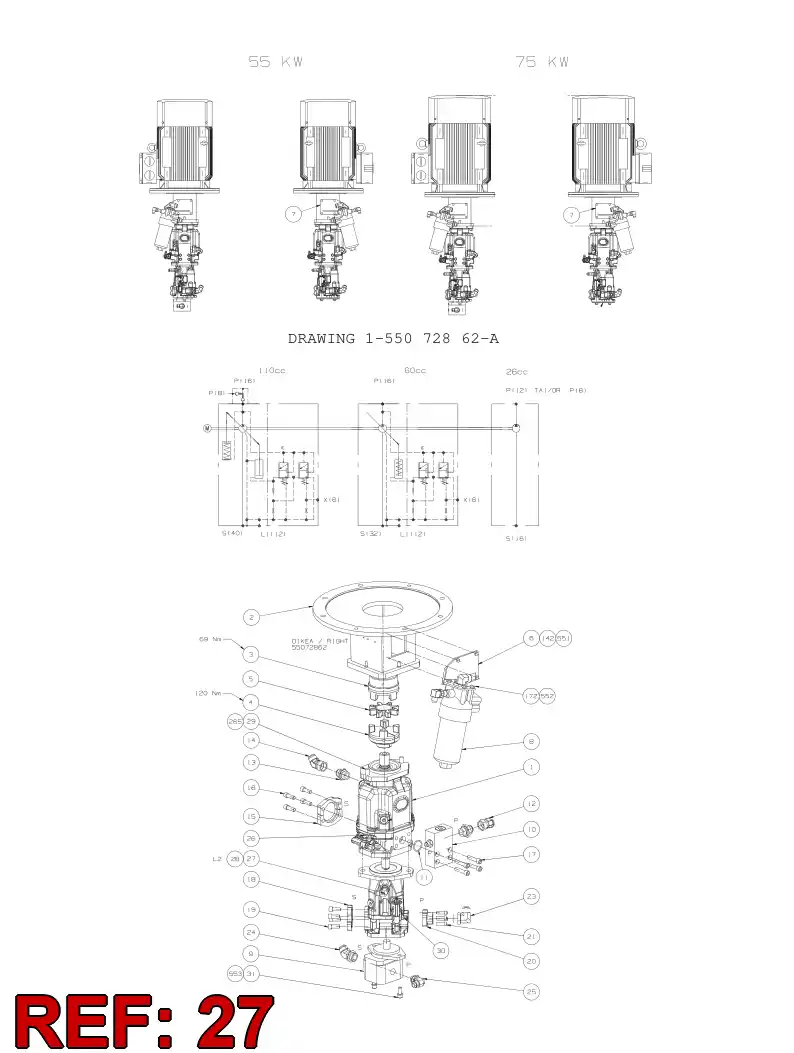55027067 550 270 67 STRAIGHT THREAD ADAPTER - Sandvik Technical Drawing