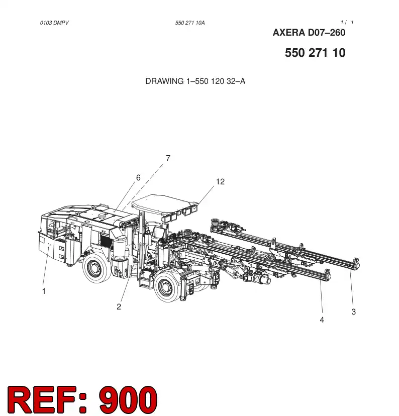 55027109 550 271 09 SEPARATE PARTS - Sandvik Technical Drawing