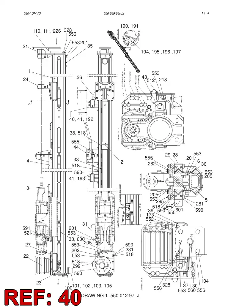 55027183 550 271 83 SUPPORTING BLOCK - Sandvik Technical Drawing
