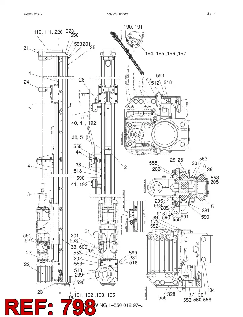 55027192 550 271 92 STEEL PARTS KIT - Sandvik Technical Drawing