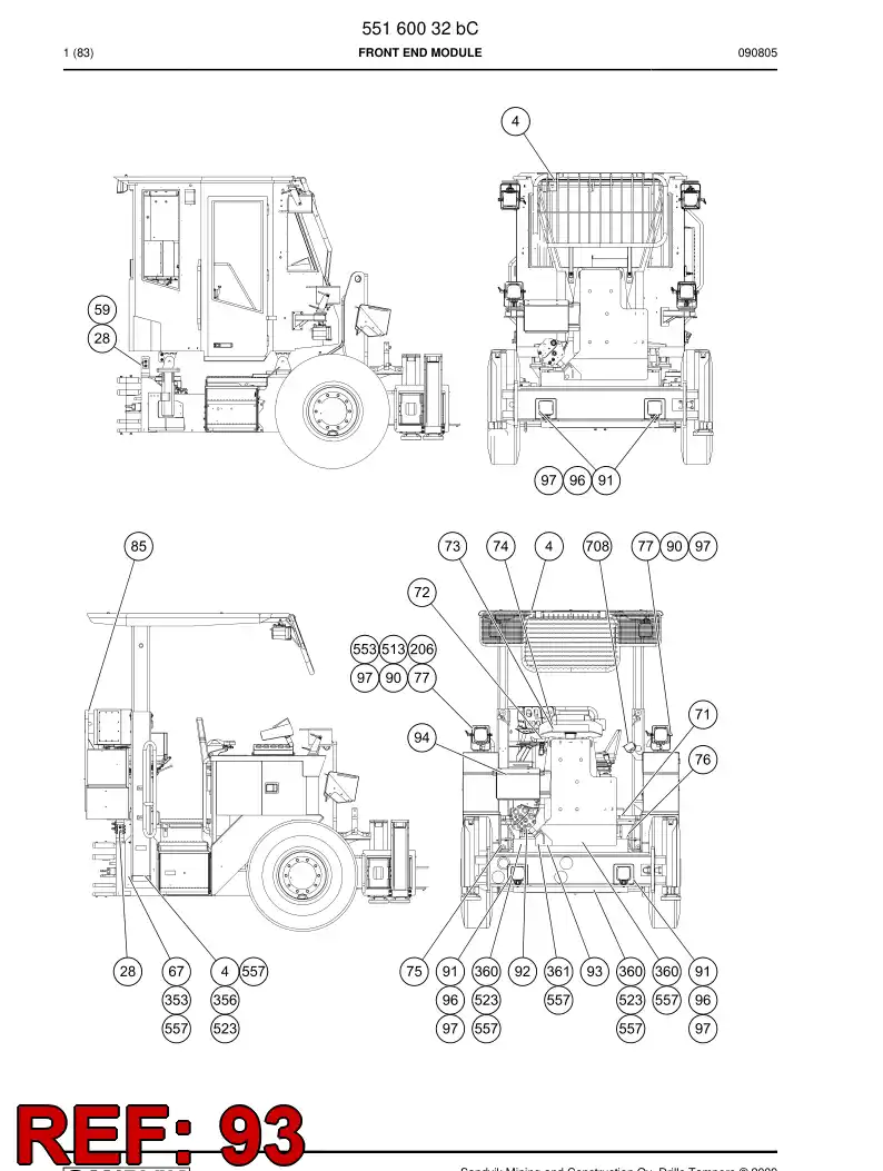 55027245 550 272 45 Bracket - Sandvik Technical Drawing