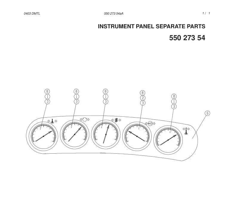 55027354aA 550 273 54aA INSTRUMENT PRING SEPARATE PART - Sandvik Technical Drawing