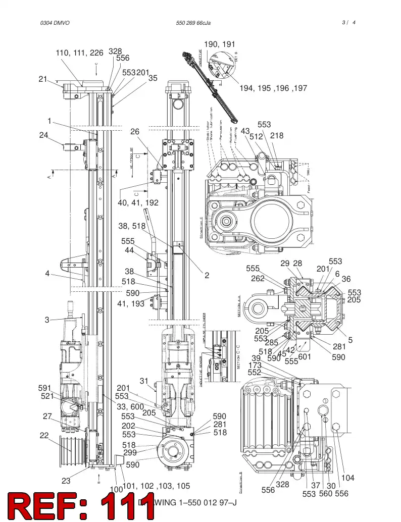 55027379 550 273 79 RUBBER SHEET - Sandvik Technical Drawing
